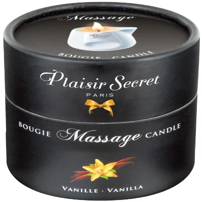 Масажна свічка - Plaisir Secrets Massage Candle Vanilla, 80 мл