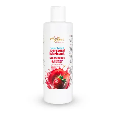 2в1 лубрикант та масажний гель - MyLove Aroma Series Intim&Massage Strawberry, 300 мл