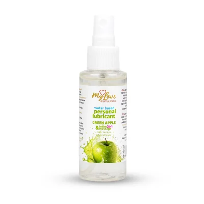 2в1 лубрикант та масажний гель - MyLove Aroma Series Intim&Massage Green Apple, 50 мл