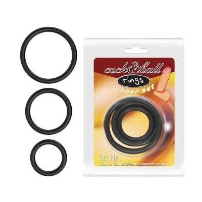 Набір ерекційних кілець - Cock & Ball Rings Rubber Set