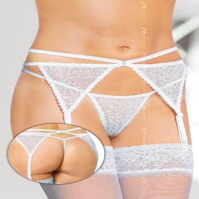 Пояс для панчіх - Garterbelt 3318, white S/M