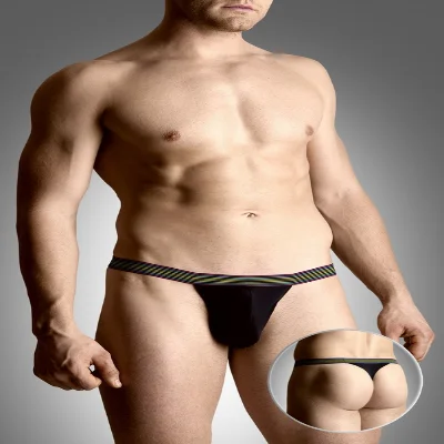 Чоловічі стрінги - Mens Thongs 4496, black M/L