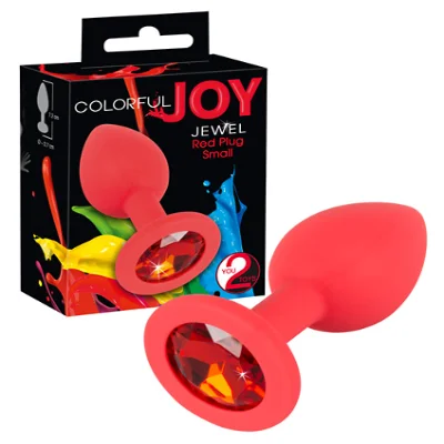 Анальна пробка - Colorful Joy Jewel Red Plug Small