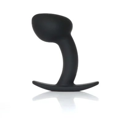 Анальна пробка - Silicone Black Curved Plug L