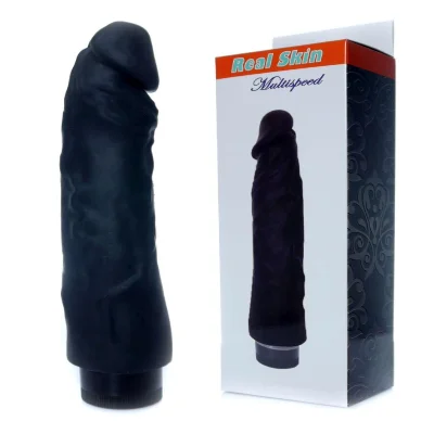 Вібратор - Real Skin Multispeed Black, 22,5 см