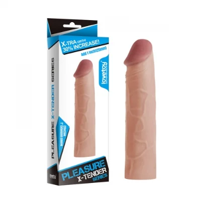 Насадка на член - Pleasure X-Tender Penis Sleeve Add 1" Flesh