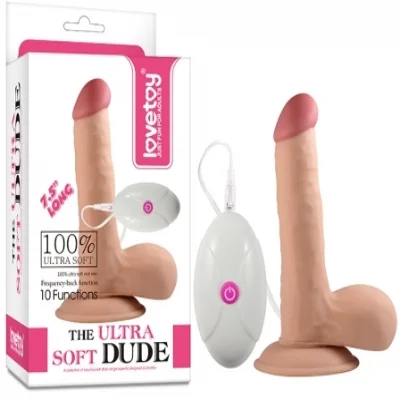 Реалістичний вібратор - The Ultra Soft Dude Vibrating 7.5"