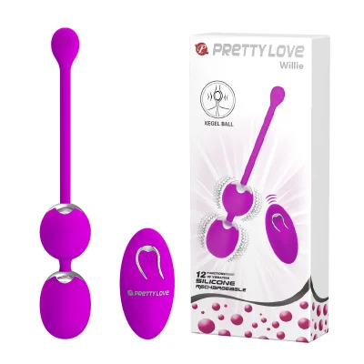 Вагінальні віброкульки - Pretty Love Willie Vibrating Kegel Balls Purple