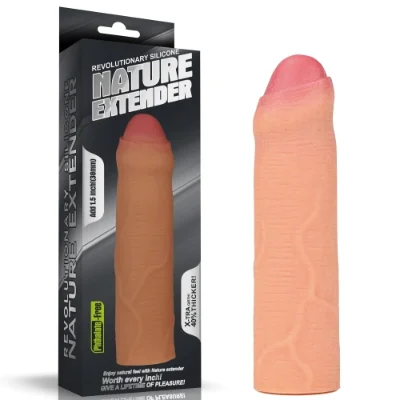 Насадка на член - Revolutionary Silicone Nature Extender Add 1.5" Flesh