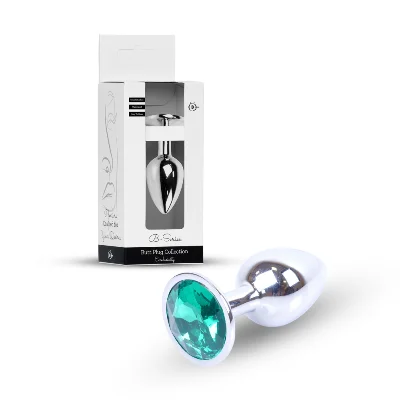 Анальна пробка - Jewellery Silver Plug Green