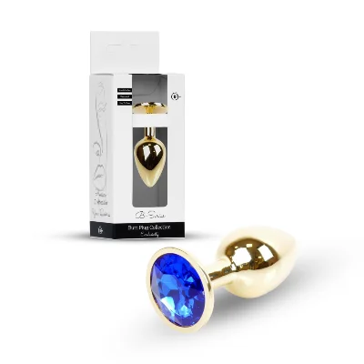 Анальна пробка - Jewellery Gold Plug Dark Blue