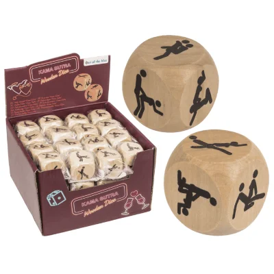 Дерев'яний кубик Kama Sutra Wooden Dice, 3x3 см