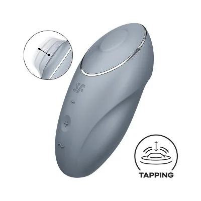 Кліторальний стимулятор - Satisfyer Tap & Climax 1 Bluegrey