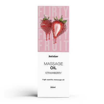 Масажна олійка - Satisfyer Massage Oil Strawberry, 250 мл (04.2027)
