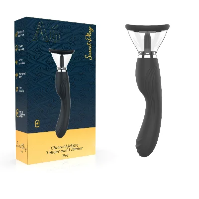 Вібратор - Erospace Sweet Play Clitoral Licking Tongue And Vibrator 2in1 A6