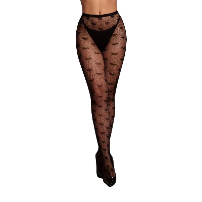 Колготки - Le Desir Heart Patterned Tights Black XS/XL