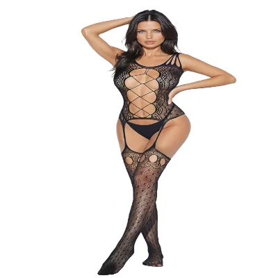 Бодістокінг - Bodystocking 2075, black - One Size