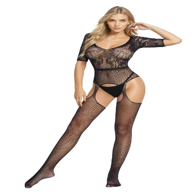 Бодістокінг - Bodystocking 2081, black - One Size