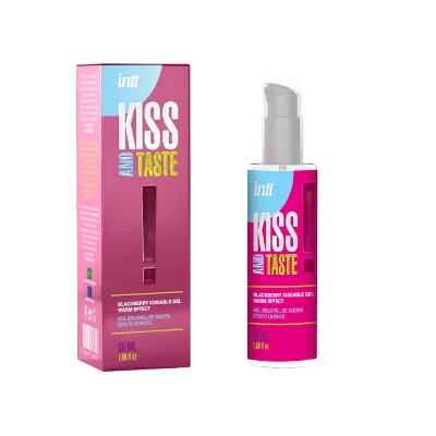 Гель для прелюдій - Intt Kiss and Taste! Blackberry Kissable Gel Warm Effect, 55 мл