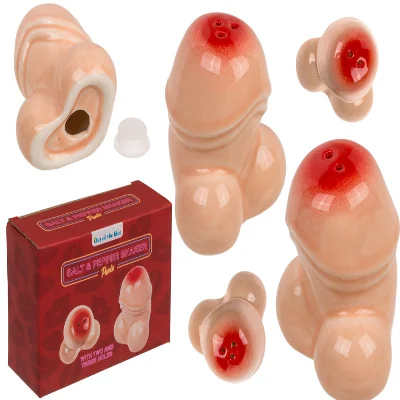 Сільничка та перечниця у вигляді пеніса Salt & Pepper Shaker, 2 шт.