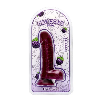 Фалоімітатор з ароматом ожини - Toyz4lovers Delicious Dildo Berries, 18 см