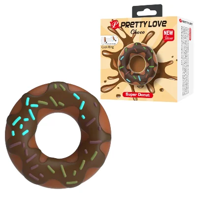 Ерекційне кільце - Pretty Love Choco Super Donut Silicone Cock Ring