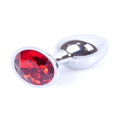Анальна пробка - Jewellery Silver Plug - Red