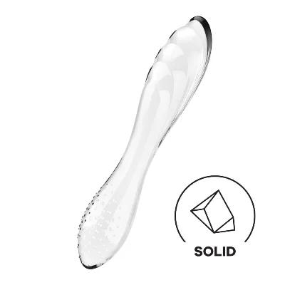 Двосторонній скляний дилдо Satisfyer Dazzling Crystal 1 Transparent (м'яте паковання)