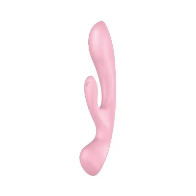 Двосторонній вібратор-кролик Satisfyer Triple Oh Pink (м'яте паковання)