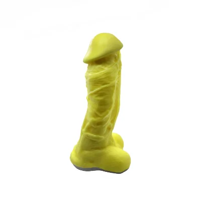 Мило у формі пеніса Чистий Кайф Yellow size XL, крафтове мило-член, натуральне