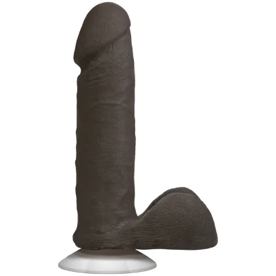 Фалоімітатор Doc Johnson The Realistic Cock 6 inch Black - ULTRASKYN, Vac-U-Lock, діаметр 4,3 см