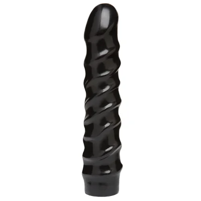Дилдо Doc Johnson CodeBlack - 8 Inch Raging Vac-U-Lock із стимулювальним рельєфом, діаметр 3,8 см