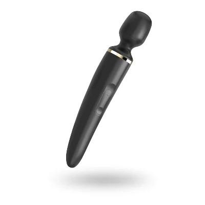 Вібромасажер Satisfyer Wand-er Woman (Black/Gold), водонепроникний, потужний, розмір XXL