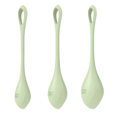 Набір йоні-намистин Satisfyer Yoni Power 2 Light Green, діаметр 2-2,5-3 см, маса 22-44-73 г
