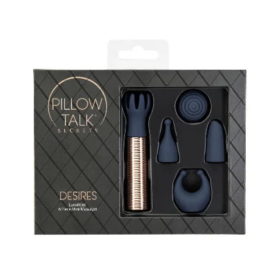 Вібромасажер Pillow Talk Secrets Desires 6-Piece Mini Massager Set - Navy