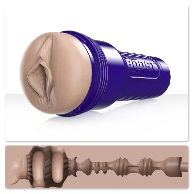 Мастурбатор-вагіна Fleshlight Boost Bang Light Medium Flesh, плаваючі кільця Turbo Tech