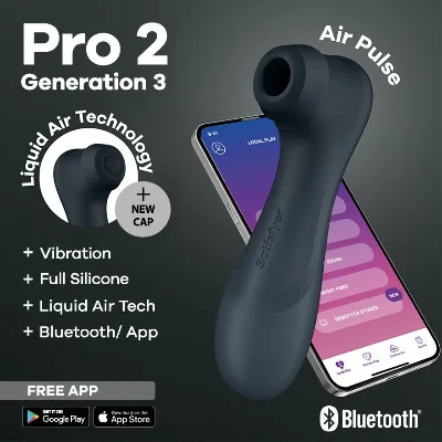 Вакуумний кліторальний стимулятор Satisfyer Pro 2 Generation 3 with Liquid Air Connect App Dark Grey