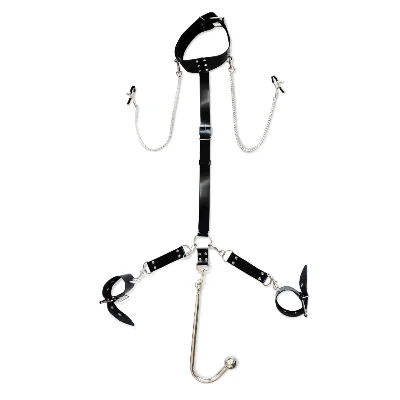 Бондажний набір з металевим анальним гаком Art of Sex Beatrice Bondage set with anal hook № 2