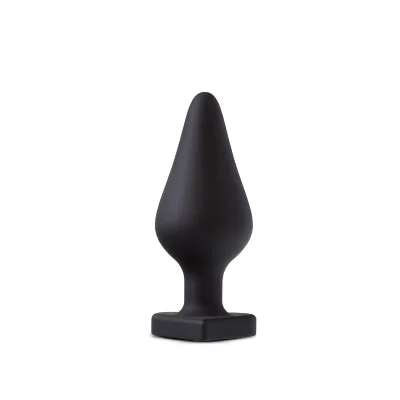 Анальна пробка Blush Temptasia – Fuck Me Anal Plug – Black, основа у вигляді сердечка