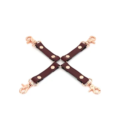 Шкіряна хрестовина Liebe Seele Wine Red Hogtie