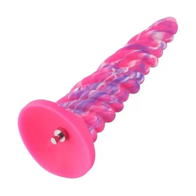 Фалоімітатор для секс-машин Hismith Awl Shape Silicone Dildo Monster Series, кріплення KlicLok