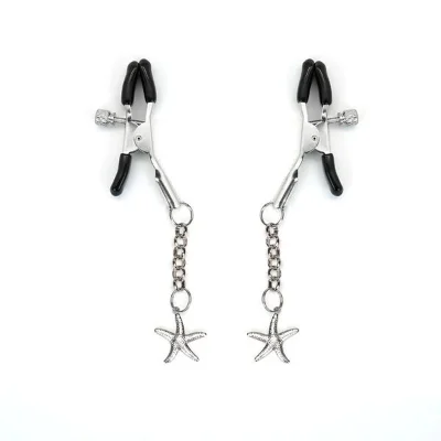 Затискачі для сосків Liebe Seele Starfish Nipple Clamps Silver, підвіска морська зірка