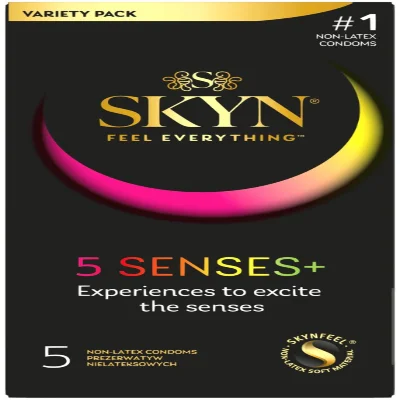 Безлатексні преміум-презервативи SKYN 5 Senses, 5 видів (5 шт)