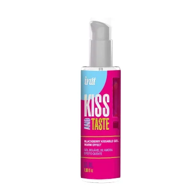 Масажний гель Intt KISS AND TASTE! Blackberry (55 мл) зі смаком ожини, легкий зігрівальний ефект