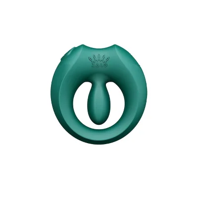 Ерекційне смарт-віброкільце Zalo Apis Turquoise Green, до 4 годин роботи, зарядний кейс