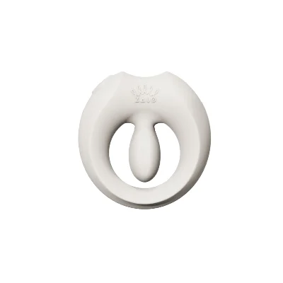 Ерекційне смарт-віброкільце Zalo Apis Ivory White, до 4 годин роботи, зарядний кейс