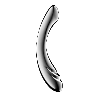 Металевий дилдо Satisfyer Pure Gravity 3, двосторонній, можна нагрівати й охолоджувати, дуже важкий