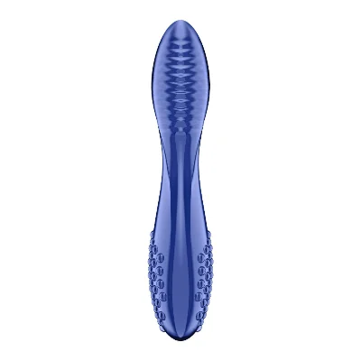 Двосторонній скляний дилдо Satisfyer Dazzling Crystal 2 Blue