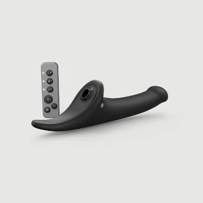 Вібронасадка для страпону з вакуумною стимуляцією Strap-On-Me Multi Orgasm Dildo M Black