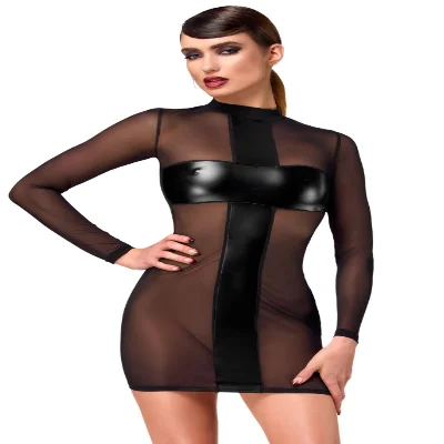 Сукня Noir Handmade F369 Crossfire Mesh & Wetlook Mini dress L